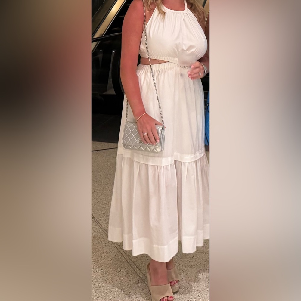 A.L.C. White Side Cutout Maxi Dress